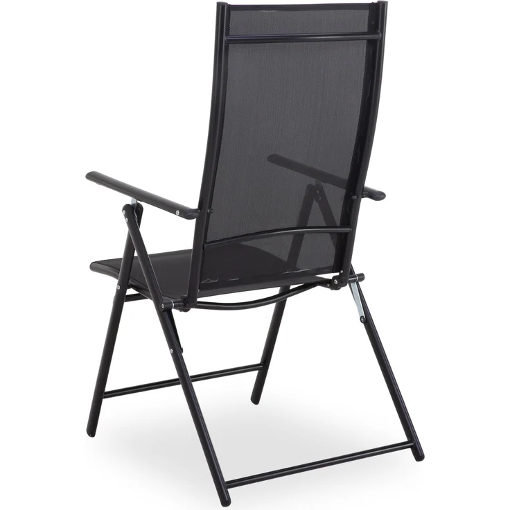 Gartenstuhl outdoor JONA BHT 55x105x68 cm schwarz Stapelstuhl Klappstuhl – Bild 3