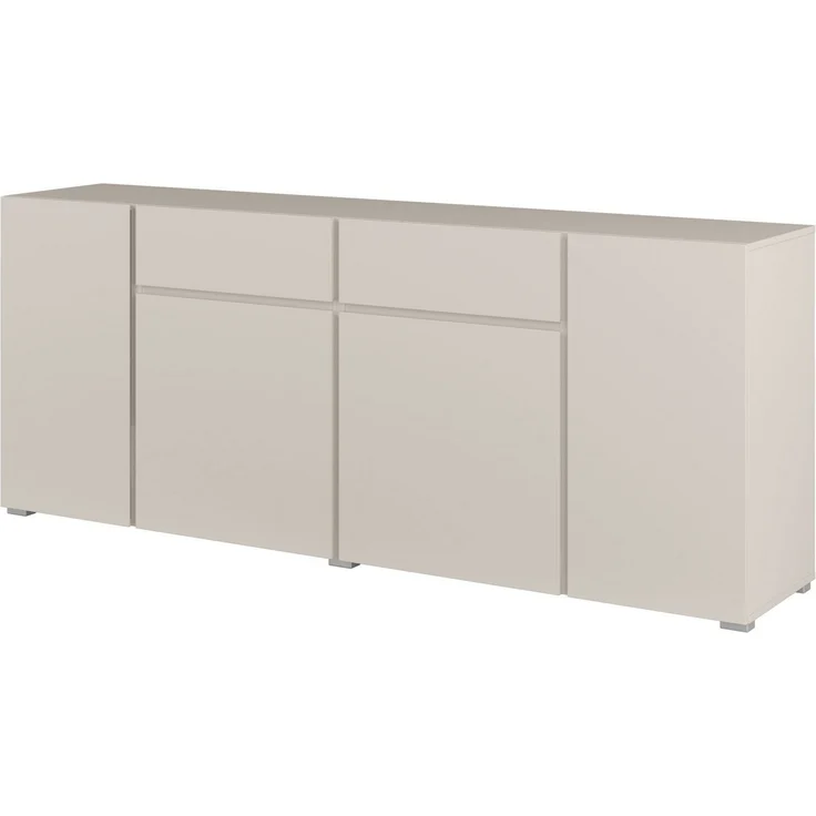OTTO home Sideboard Metric,Breite 195 cm, grifflose Kommode 4 Türen/2 Schubkästen, Schubladenschrank mit viel Stauraum, Einlegeböden verstellbar