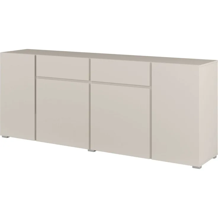 OTTO home Sideboard Metric,Breite 195 cm, grifflose Kommode 4 Türen/2 Schubkästen, Schubladenschrank mit viel Stauraum, Einlegeböden verstellbar