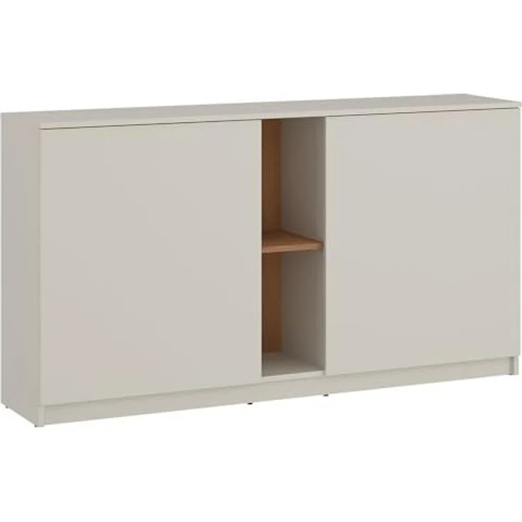 Lomadox Jugendzimmer-Set FIER-129, (Sparset, 4-tlg, Bett Sideboard Kleiderschrank Schreibtisch), in Kaschmir mit Eiche Nb, grifflos, 4-teilig, Liegefläche 90x200 cm – Bild 3