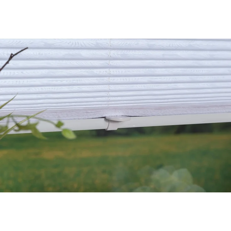 K-home Klemmfix-Plissee , Ausbrenner Stoff, weiß, 80x210 cm (B x L) – Bild 7