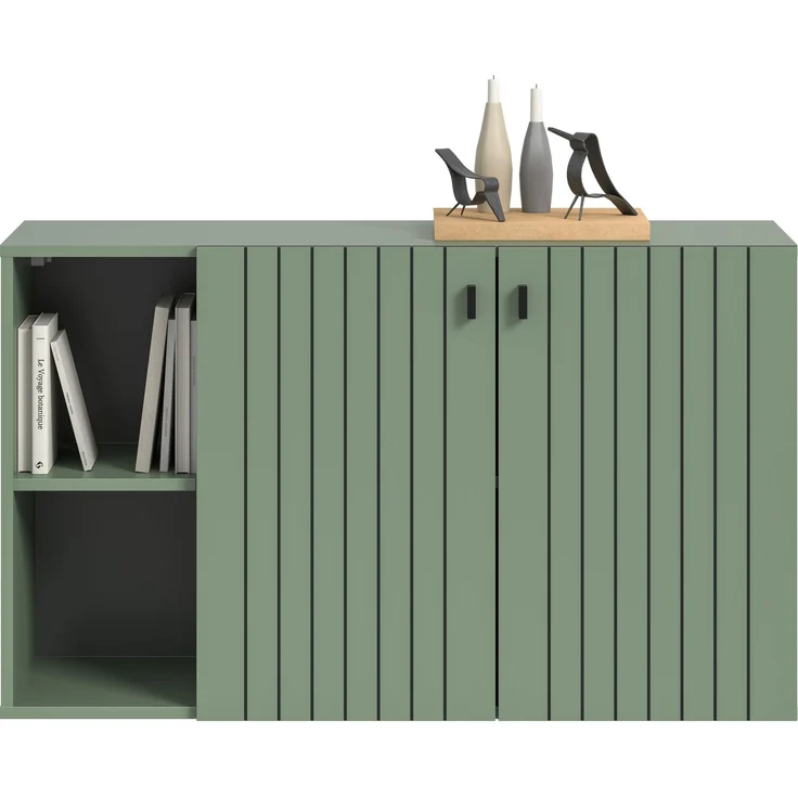 Sitzbank (B/H/T: 106x63x37 cm) in Smoke Green Nachbildung – Bild 2