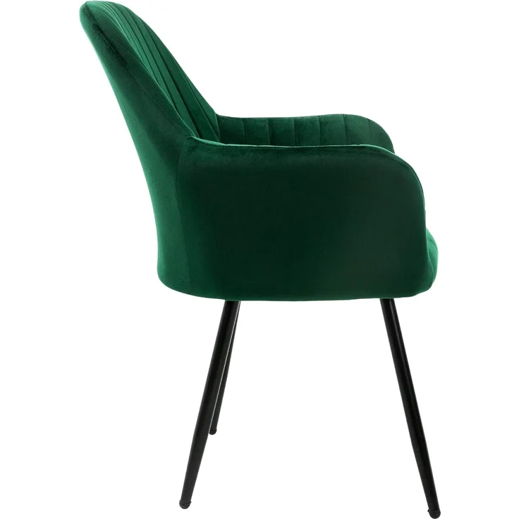 ML-DESIGN Stuhl Esszimmerstuhl mit Rücken- und Armlehnen Samt/Kunstleder Bezug (2 St), Ergonomische Stuhl Grün Küchenstuhl Wohzimmerstuhl Polsterstuhl – Bild 4