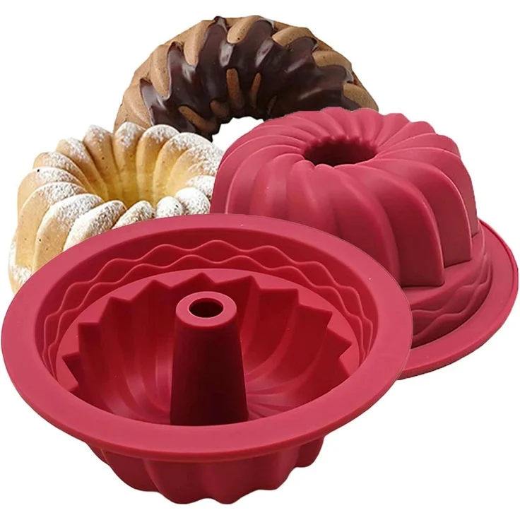 Silikon Gugelhupfform Ø 23 cm antihaftend Backform für Kuchen Brot Gelatine – Bild 1