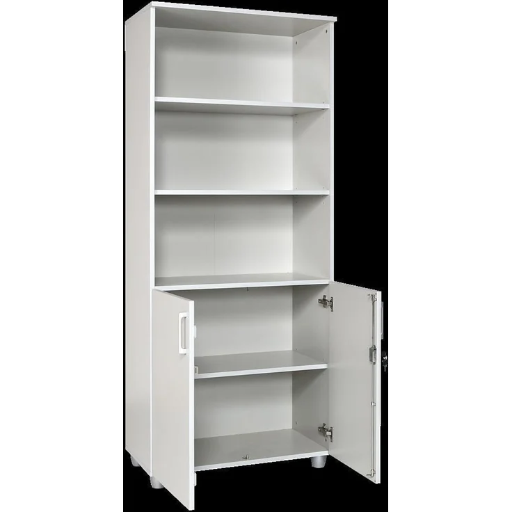 Schreibtisch Set 1 Nuvi, grau Dekor, Bestehend aus: Schreibtisch180 cm, Rollcontainer 3 Schübe & Aktenschrank 190 cm hoch – Bild 3