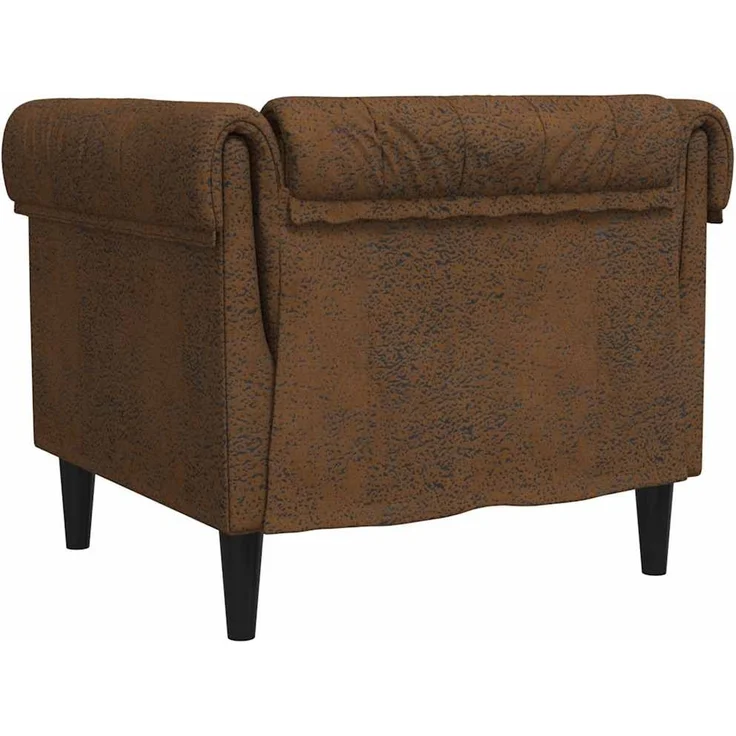 vidaXL Chesterfield-Sessel Braun Stoff 372546 – Bild 6