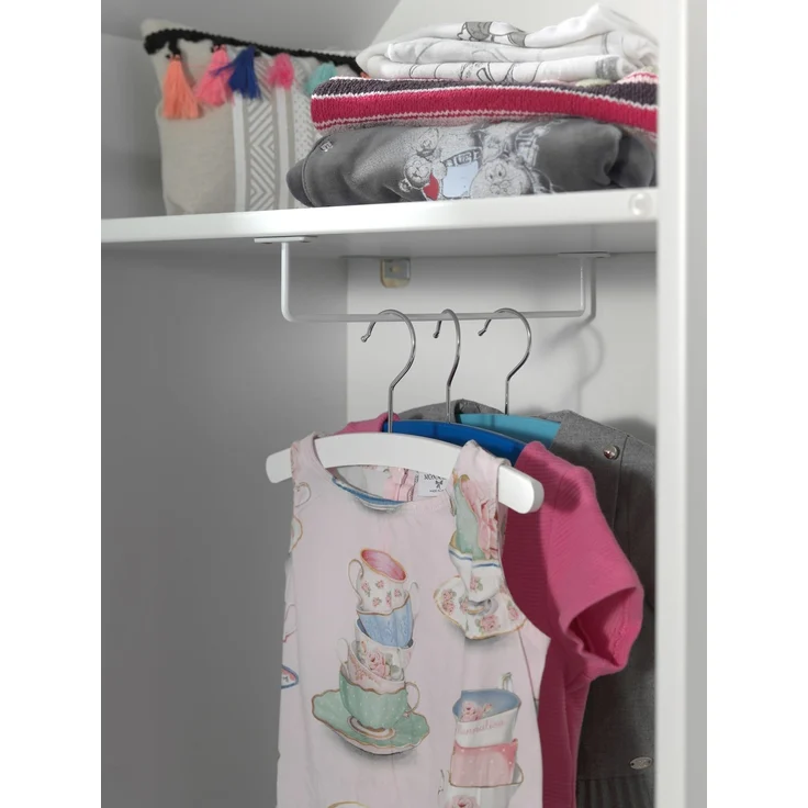 Kleiderschrank >CASAMI BRUGES< in Korpus Weiß / Front Blau u. Pink, falsch – Bild 3