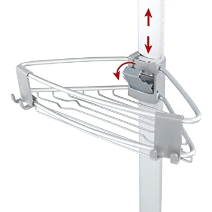 WENKO PURIO Dusch Eckablage, Chrom, 3 Etagen, Aluminium – Bild 4