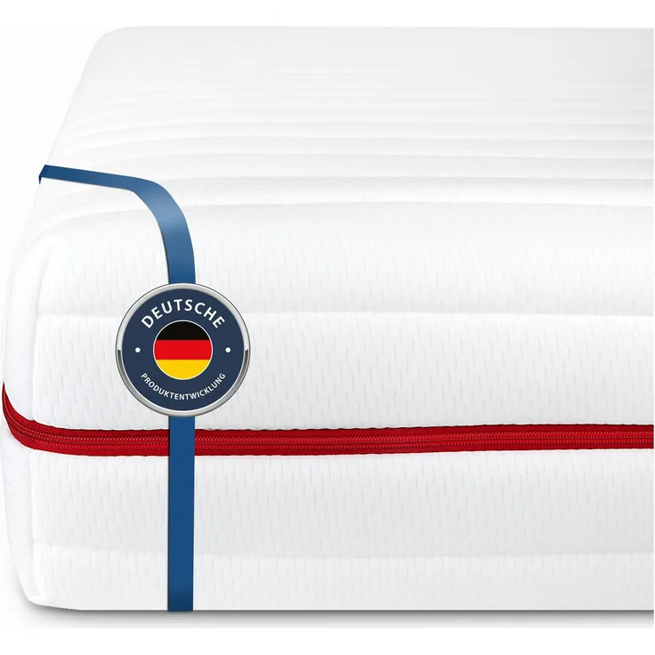 BMM Matratze 200x200 cm Klassik 19 Härtegrad H4 extra fest/Kaltschaummatratze Öko-Tex Zertifiziert/ergonomische 7 Zonen Matratze Höhe 19 cm/Matratzen produziert in Deutschland