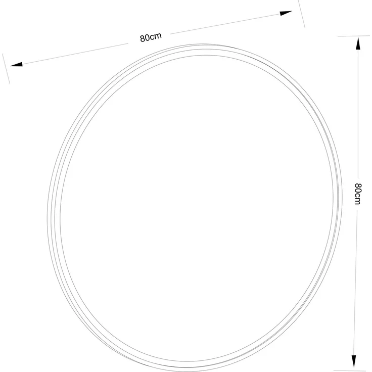 Badspiegel 80x80 cm, rund, mit dimmbarer Beleuchtung und Anti-Beschlag-Funktion – Bild 6