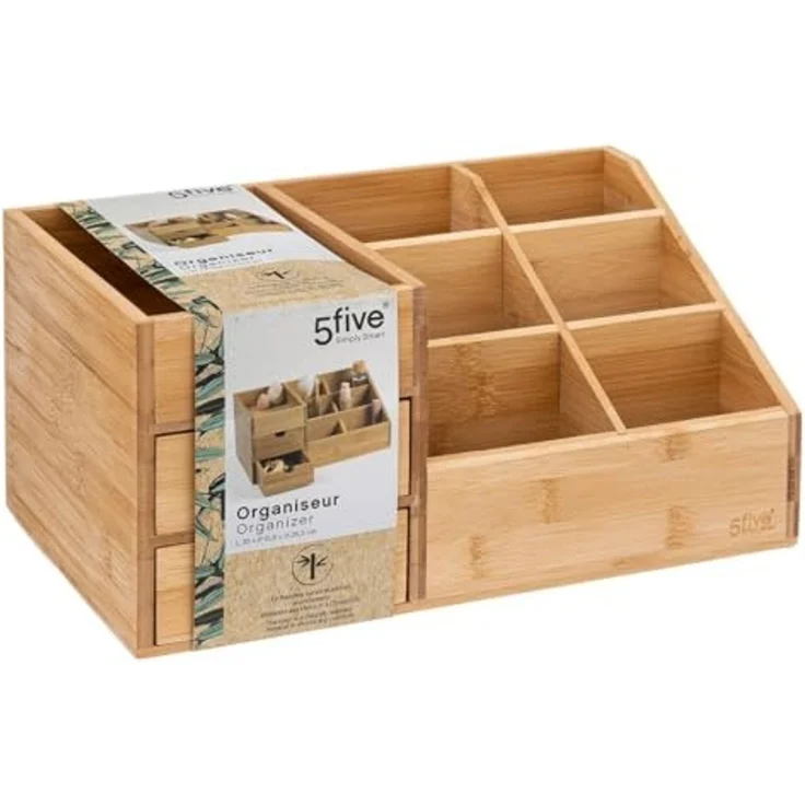 5five Organizer aus Bambus für Kosmetik 3 Schubladen – Bild 2