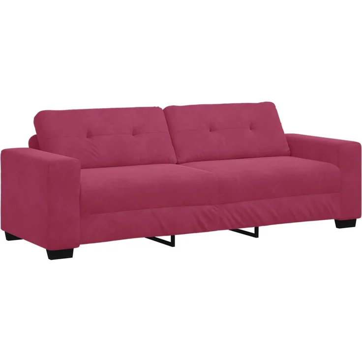 vidaXL 3-Sitzer-Sofa Weinrot 180 cm Samt 4105138 – Bild 1