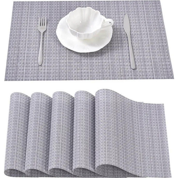 Simurq Platzset - Tischsets Abwaschbar / Rutschfest und Waschbar, (Platzdeckchen in 45x30 cm - Tischunterlage -, 6-St, Set mit 4 oder 6 Tischsets), Tischuntersetzer für Esszimmer und Küche