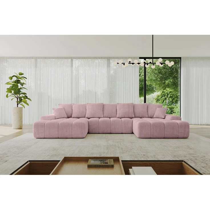 ALTDECOR Wohnlandschaft ENSI-U, Sofa Praktische Bequeme Funktionsecke Couch L-Form Eckcouch, Corner Sofa L-Form Vielseitige Sofa Wohnlandschaft Wohnzimmer – Bild 1