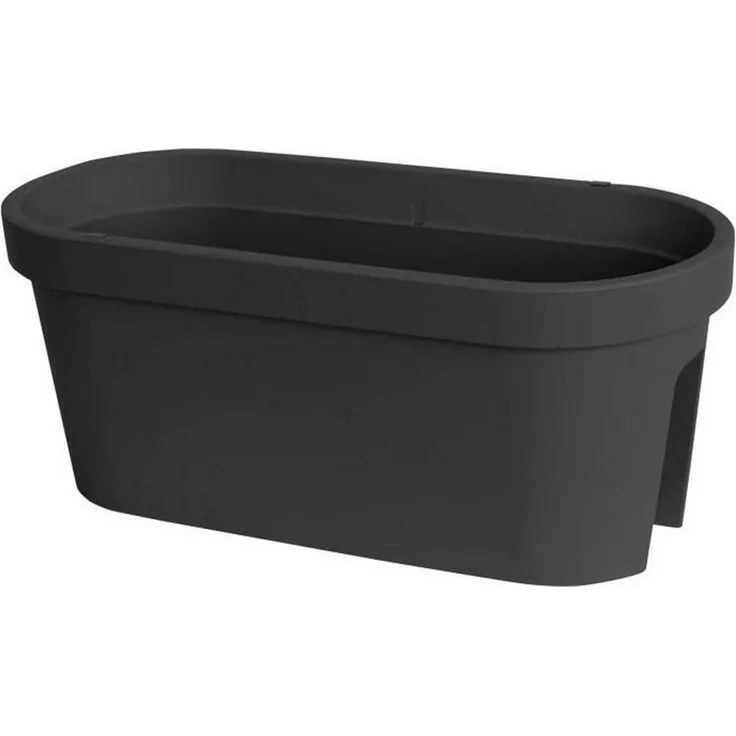Pflanztopf Geländer Anthrazit Balkon Blumenkasten Geländertopf Kübel Terrasse Kräutergarten 60 cm