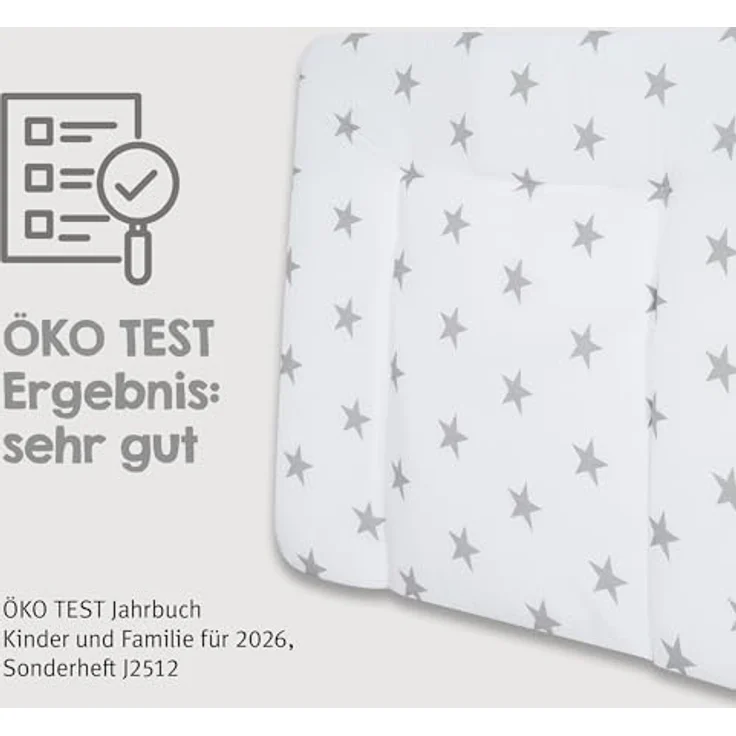 roba Wickelauflage 'Little Stars' 85 x 75 cm - PU beschichtet & 100% phthalatfrei - Weiß – Bild 4