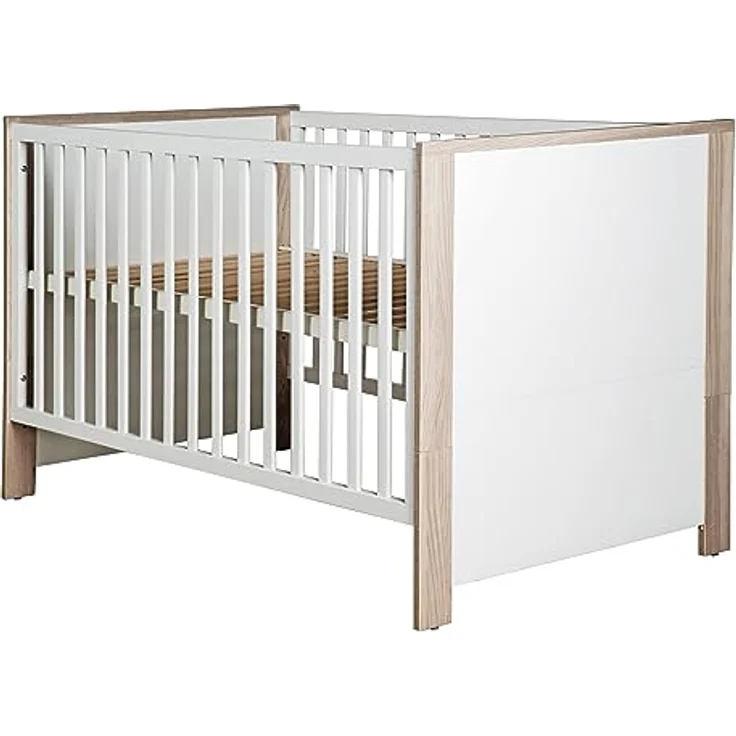roba Kinderzimmerset 'Olaf' 3-teilig - Bett 70 x 140 - Kleiderschrank 3-türig - Weiß / Luna Elm – Bild 3