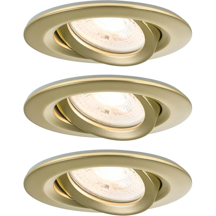 Paulmann 92408 LED Einbauleuchte Nova Plus 3er-Set schwenkbar 93mm gold IP65 dimmbar – Bild 11