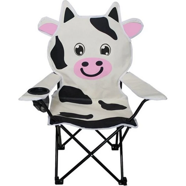 Mojawo Klappstuhl Kinder Anglersessel mit Getränkehalter und Tasche Motiv Kuh – Bild 2