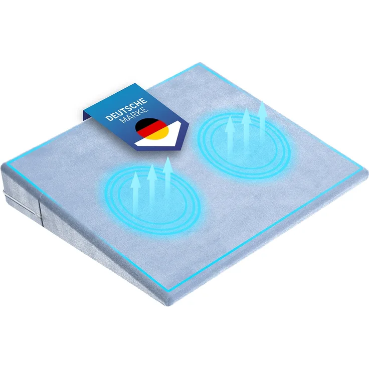 Flipline Schaumstoff-Keilkissen 36 x 33 x 7 cm hellblau