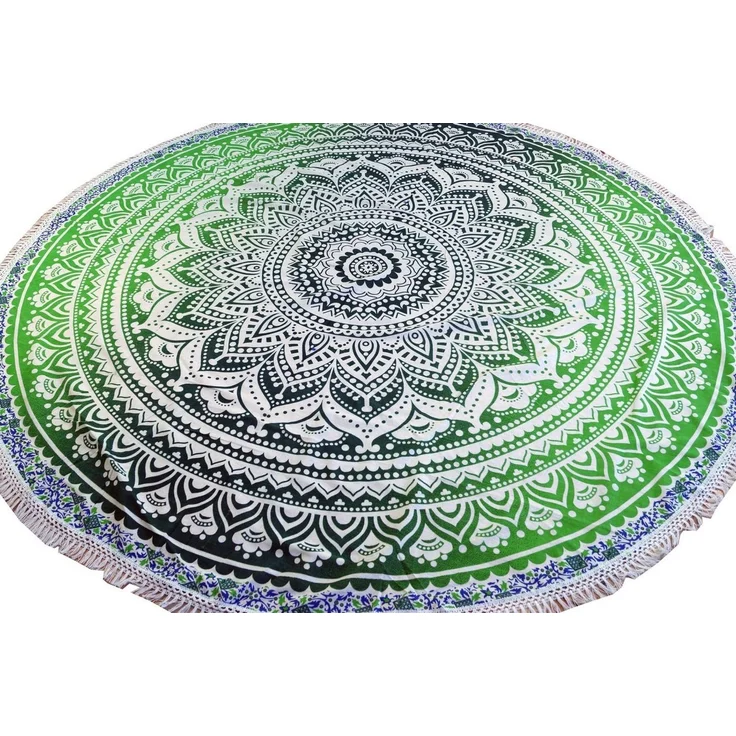 Guru-Shop Tagesdecke Rundes indisches Mandala Tuch, Boho Tagesdecke,.. – Bild 1