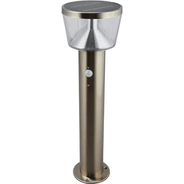 Lindby LED Solarleuchte Antje mit Bewegungsmelder, spritzwassergeschützt, Aluminium, Edelstahl, 1-flammig, für Außenbereiche – Bild 1