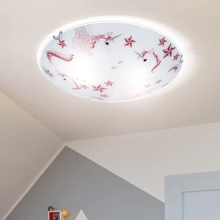 LED Kinder Deckenlampe, Einhorn, rosa-weiß, 40 cm, NATALIE – Bild 2