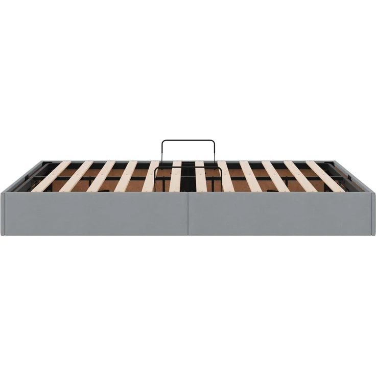 vidaXL Ottoman Bettgestell mit Speicher Hellgrau 140 x 200 cm Stoff 3442826 – Bild 8