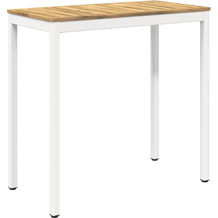 vidaXL Gartenbar-Tisch NAARDEN Weiß gewaschen 108,5 x 55 x 105 cm 901779 – Bild 2