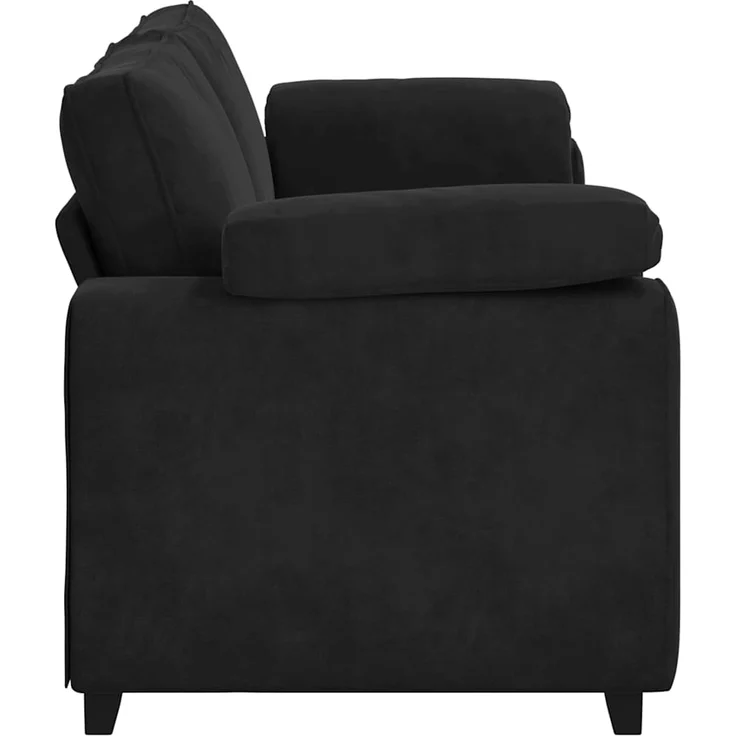 vidaXL 3-Sitzer-Sofa Schwarz 220x77x82 cm Samt 4105282 – Bild 4