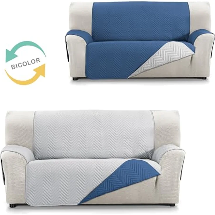 Martina Home Milano 4-Sitzer XL gepolsterter Sofabezug – Grau/Blau – Bild 3