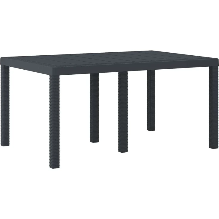 vidaXL Wetterfester Gartentisch Anthrazit 150 x 100 x 73 cm 871684 – Bild 1