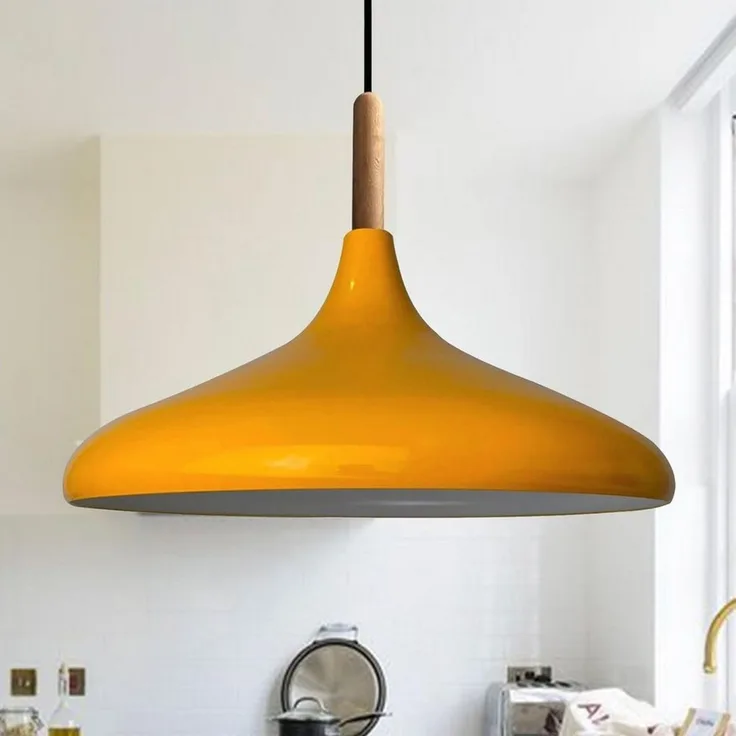 Bamyum Pendelleuchte Bamyum Pendelleuchte I Champion I Ø35 cm Holz-Metall E27 Moderne Lampe, ohne Leuchtmittel