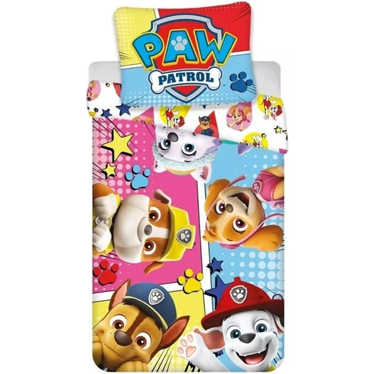 PAW PATROL Kinderbettwäsche Bett Wäsche Set Bettbezug Blau Jungen Wendebettwäsche 100×135cm, angenehmes Hautgefühl – Bild 2