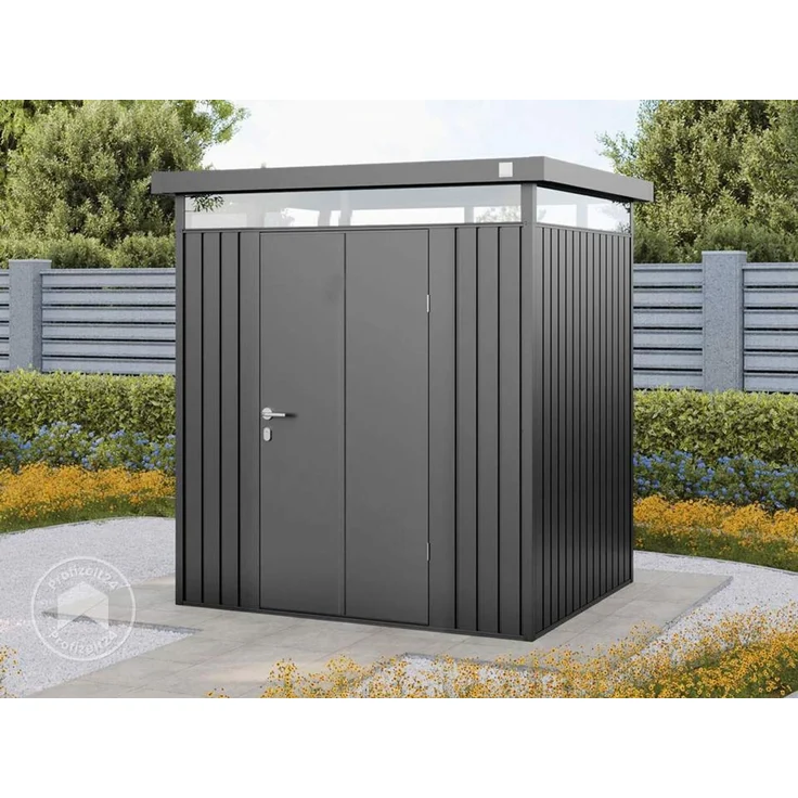 GFP Primeyard Gerätehaus Metall Gartenhaus 180x150x205 cm Geräteschuppen Flachdach anthrazit – Bild 1