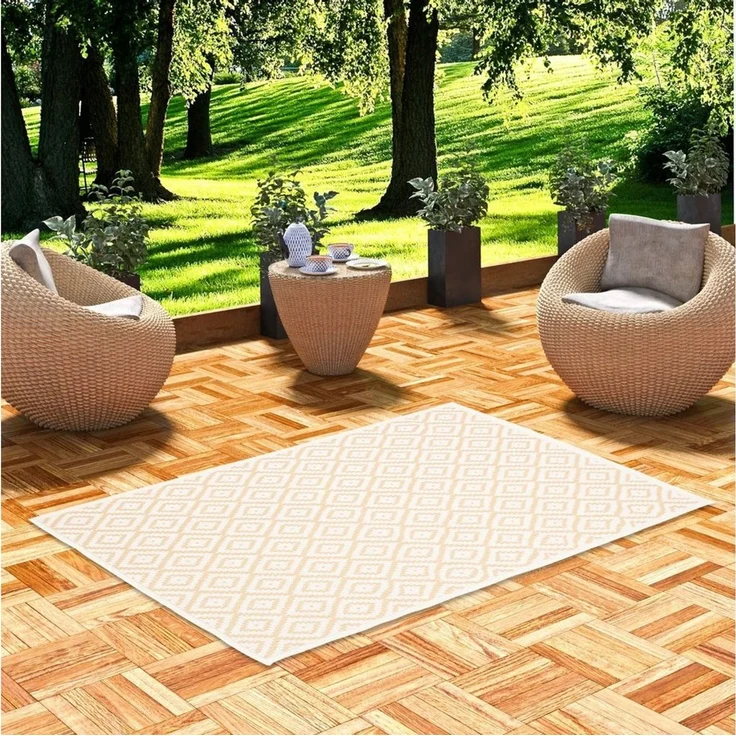 Pergamon Outdoorteppich In & Outdoor Teppich Valencia Fliesenoptik, Rechteckig, Höhe: 4 mm – Bild 3