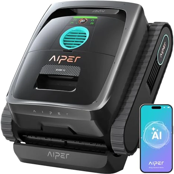 Aiper Scuba V3, Poolroboter mit KI-Vision, Akku für Wand und Boden, leistungsstarke Saugleistung, 3 μm Filter, Wasserlinienreinigung, für Pools bis 200 m² – Bild 1