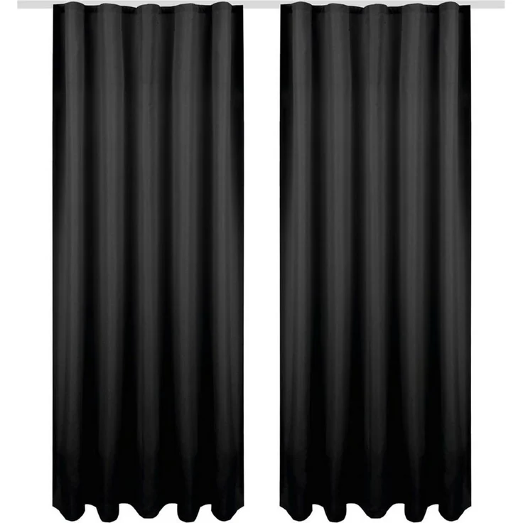 Bestlivings Gardine "Ellen" mit Universalband (2 St), Kräuselband, blickdicht, in moderner Satin-Optik, einfarbig, modern, waschbar bei 30°C – Bild 1