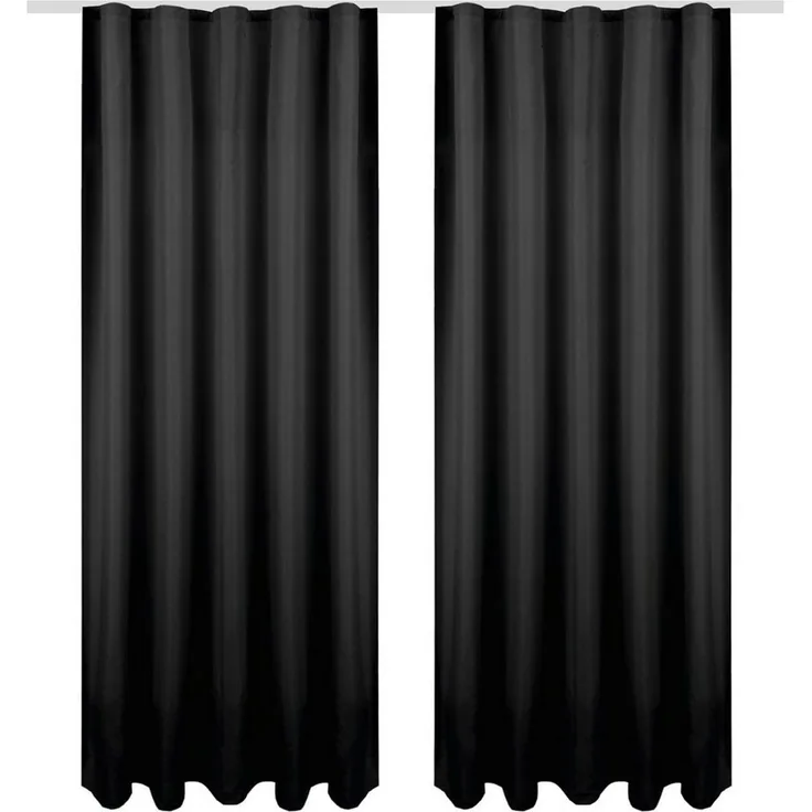 Bestlivings Gardine "Ellen" mit Universalband (2 St), Kräuselband, blickdicht, in moderner Satin-Optik, einfarbig, modern, waschbar bei 30°C