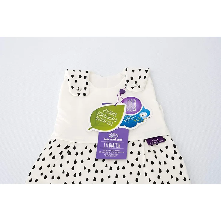 Träumeland Babyschlafsack LIEBMICH 3-teilig Set Gr. 56/62 Tropfen schwarz – Bild 4
