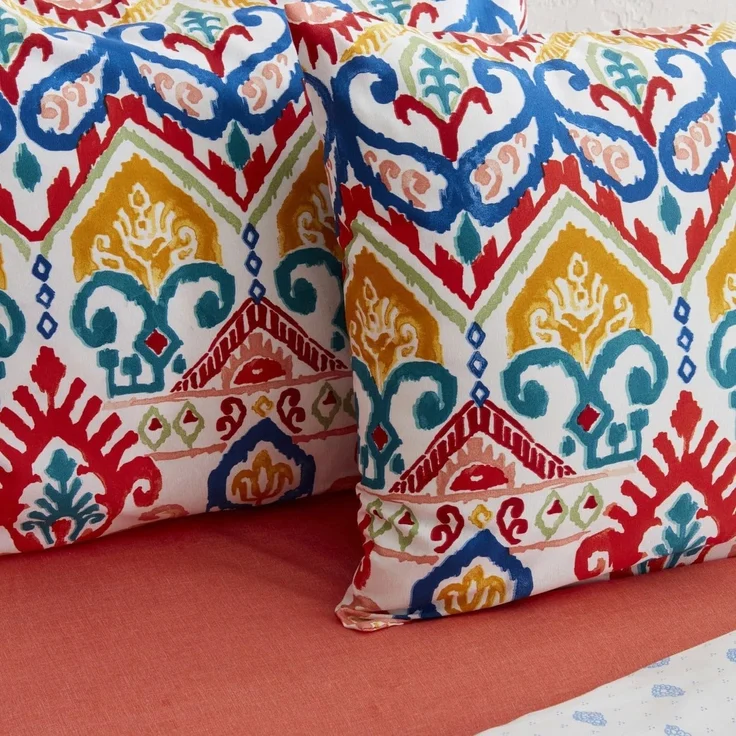 Karaca Bettwäsche Karaca SA Lionel 160x220 cm Baumwolle Bettwäsche Set 3 teilig - Blau – Bild 4