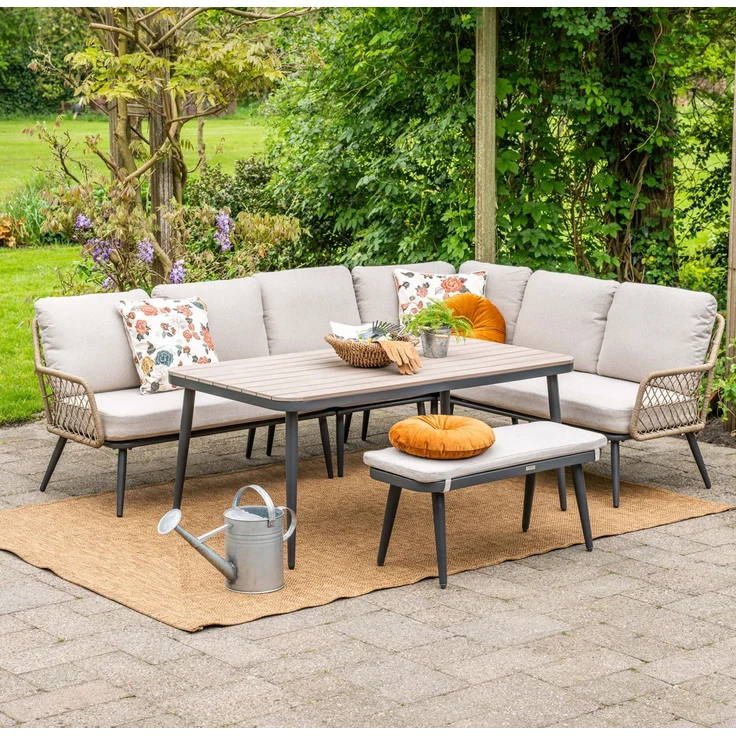 Garden Impressions Allasio Lounge- Dining Eckset - 5-tlg. - Outdoor-Design mit funktionaler Dining-Höhe – Bild 1