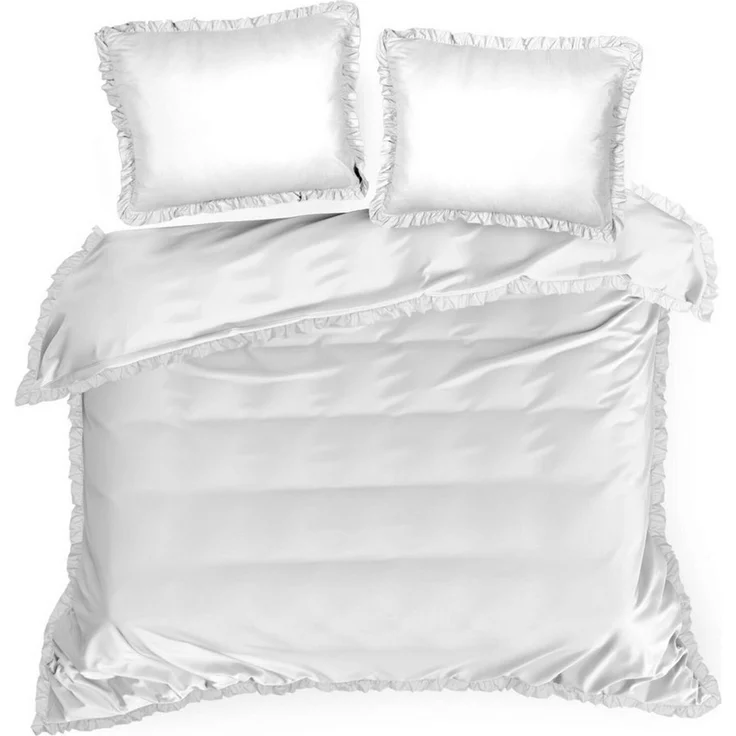 Design91 Bettwäsche, Polyester, 3 teilig, mit Rüschen – Bild 3