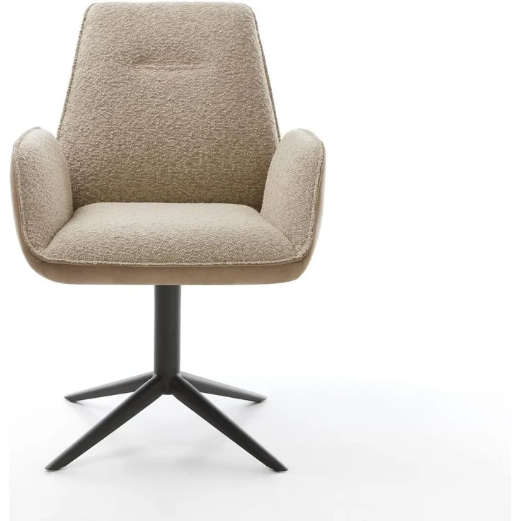 Drehstuhl Zoa-Flex Materialmix Schlamm Fußkreuz Schwarz 360° drehbar Wippfunktion Taschenfederkern – Bild 3