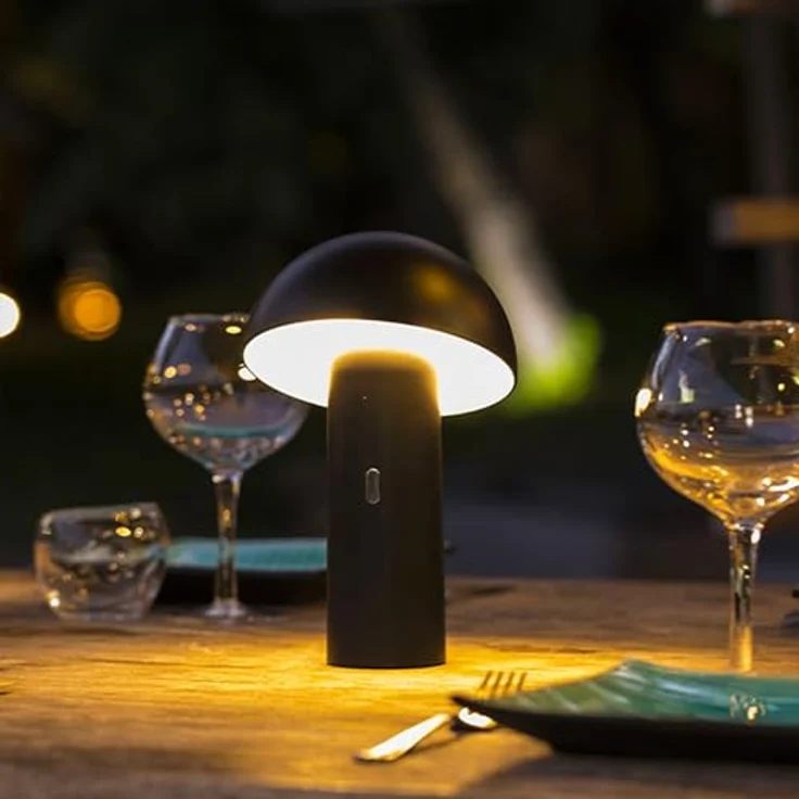 LUMISKY Tod Black, LED Nachttischlampe mit dimmbarer warmweißer Beleuchtung, 280 mm, schwarz, kabellos, bis zu 5 Stunden Laufzeit – Bild 2