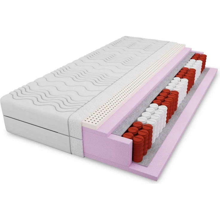 Taschenfederkernmatratze Taschenfederkern-Matratze LATEX für Allergiker geeignet Aloe Vera, Deine Möbel 24, 21 cm hoch, (Härtegrad H2 / H3 beideseitig Höhe 21 cm Top Qualität Wendematratze), 80x200,90x200,100x200,120x200,140x200,160x200,180x200,200x200 – Bild 2