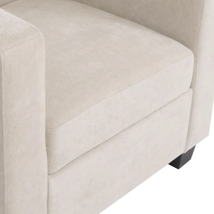 Sessel Lille, Loungesessel Polster-/Cocktailsessel, Nosagfederung Stoff/Textil Chenille (260g/m²) ~ beige – Bild 8