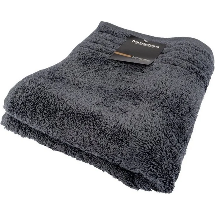 Traumschloss Gästehandtuch Premium-Line, Frottier (1-St), 100% amerikanische Supima Baumwolle mit 600g/m², Dunkelgrau – Bild 4