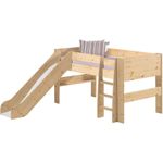 Steens for Kids Halbhochbett massiv natur, inkl. Rutsche
