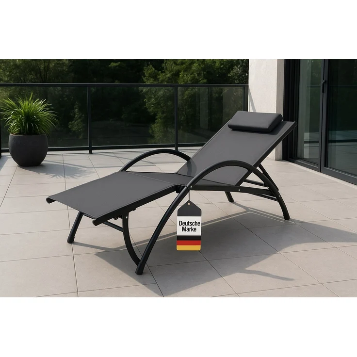 Gardissimo KARIN Alu-Sonnenliege Gartenliege Klappliege grau – Bild 1